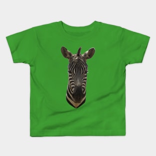 Zebra Portrait Kids T-Shirt